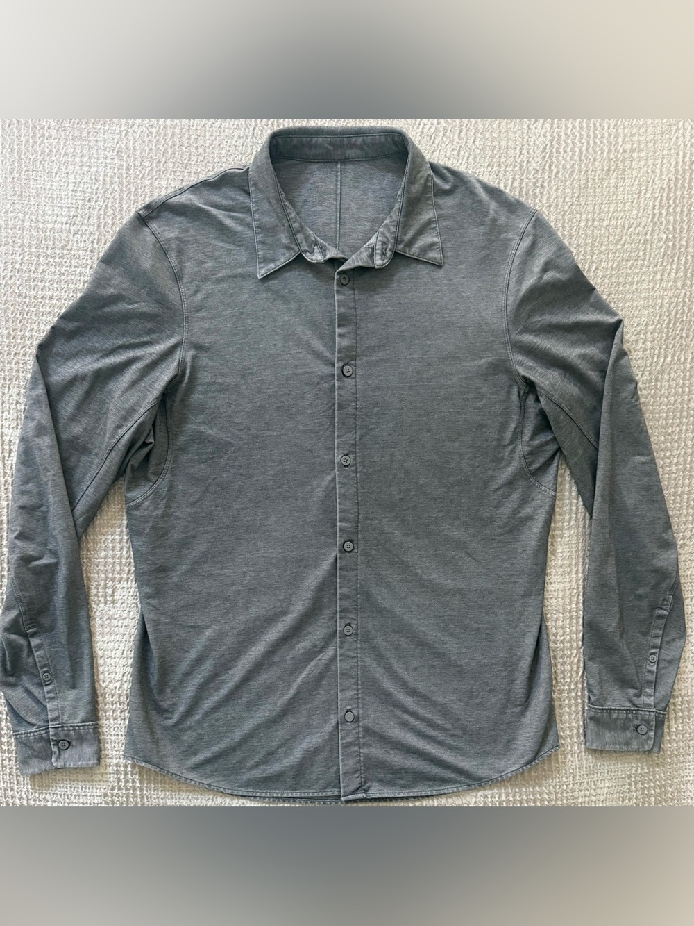 lululemon Commission Long Sleeve Shirt Enzyme Dye Gray Men’s XL Estimated